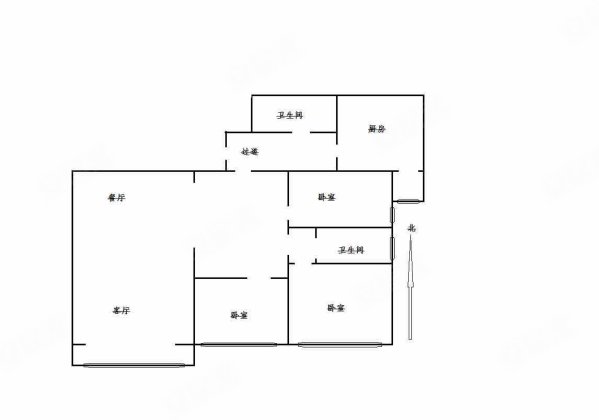 密东广场3室2厅2卫139.98㎡南370万