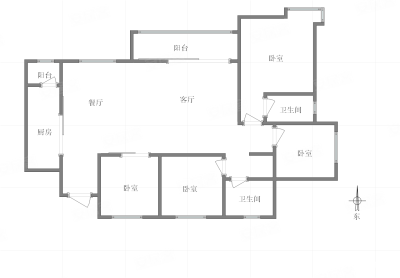 和泓江山国际4室2厅2卫126.37㎡东142万