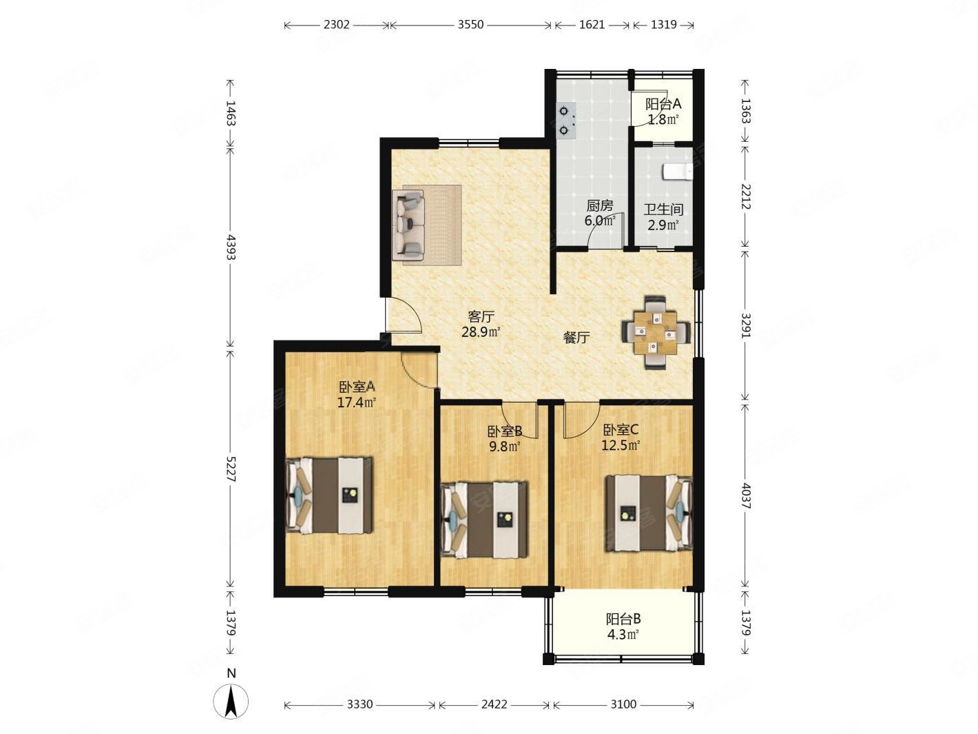 大行宫 近医院 满五 出行方便 商业配套齐全 朝南 楼层好,良友里小区