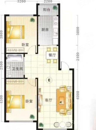 云天小区2室2厅1卫78㎡南北33.8万