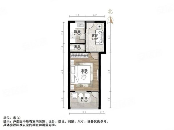 三里庄小区1室1厅1卫40㎡南117万