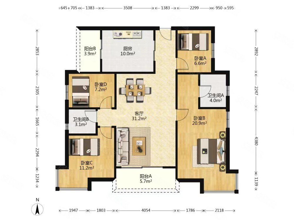 珠江俊园 4 房 136 方 近地铁 次新小区 品质小区,珠江俊园二手房