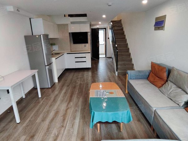 济南历城唐冶海潮汇海潮汇复式公寓精装修两室1900出租,民电,改民水