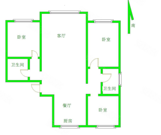 欧陆风情3室2厅2卫170㎡南北168万