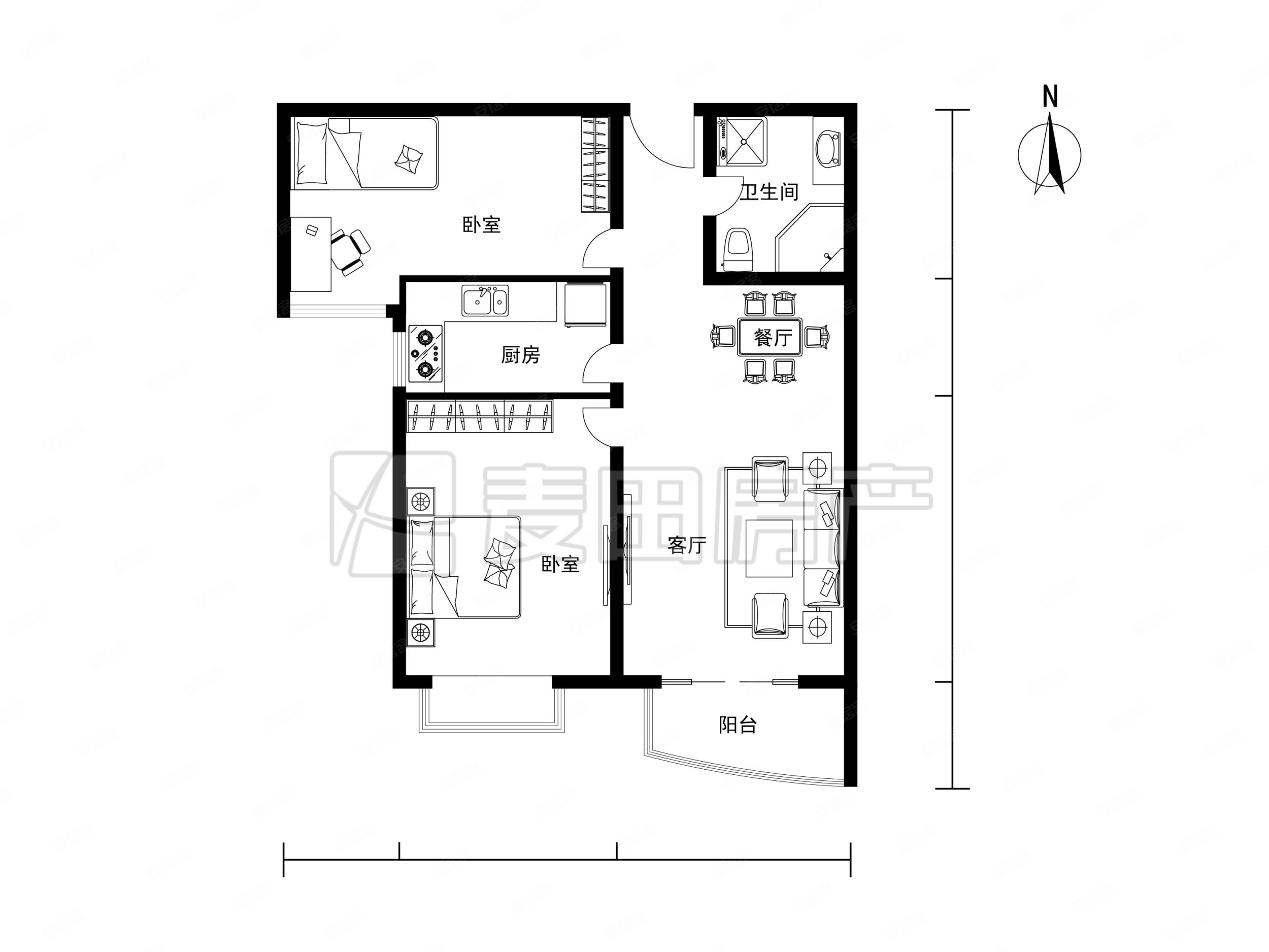 北京城建世华泊郡2室1厅1卫85.03㎡南665万