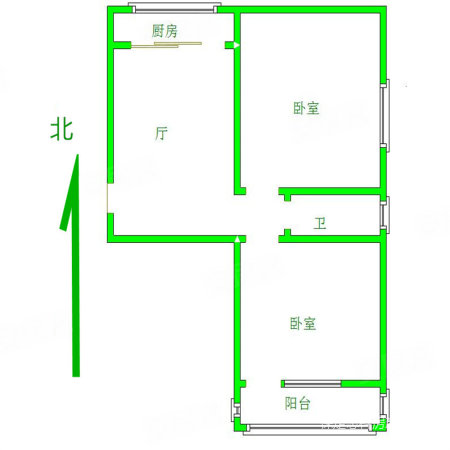 双井小区2室1厅1卫58.33㎡南北37万