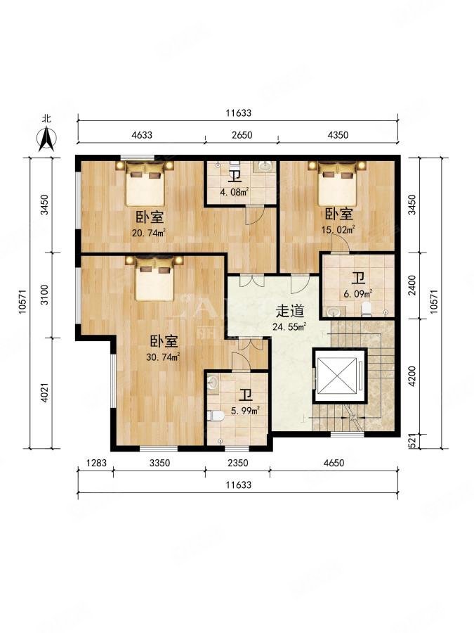 丽宫别墅4室5厅7卫685㎡南北5999万
