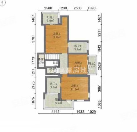 九城家天下雅苑6室3厅4卫373㎡南1473万