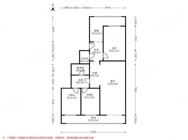 双兴南区3室2厅2卫146㎡南北440万