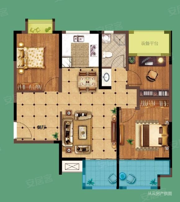 荣盛花语城(二期) 车位充足 小三居 正南朝向 小区新 满二