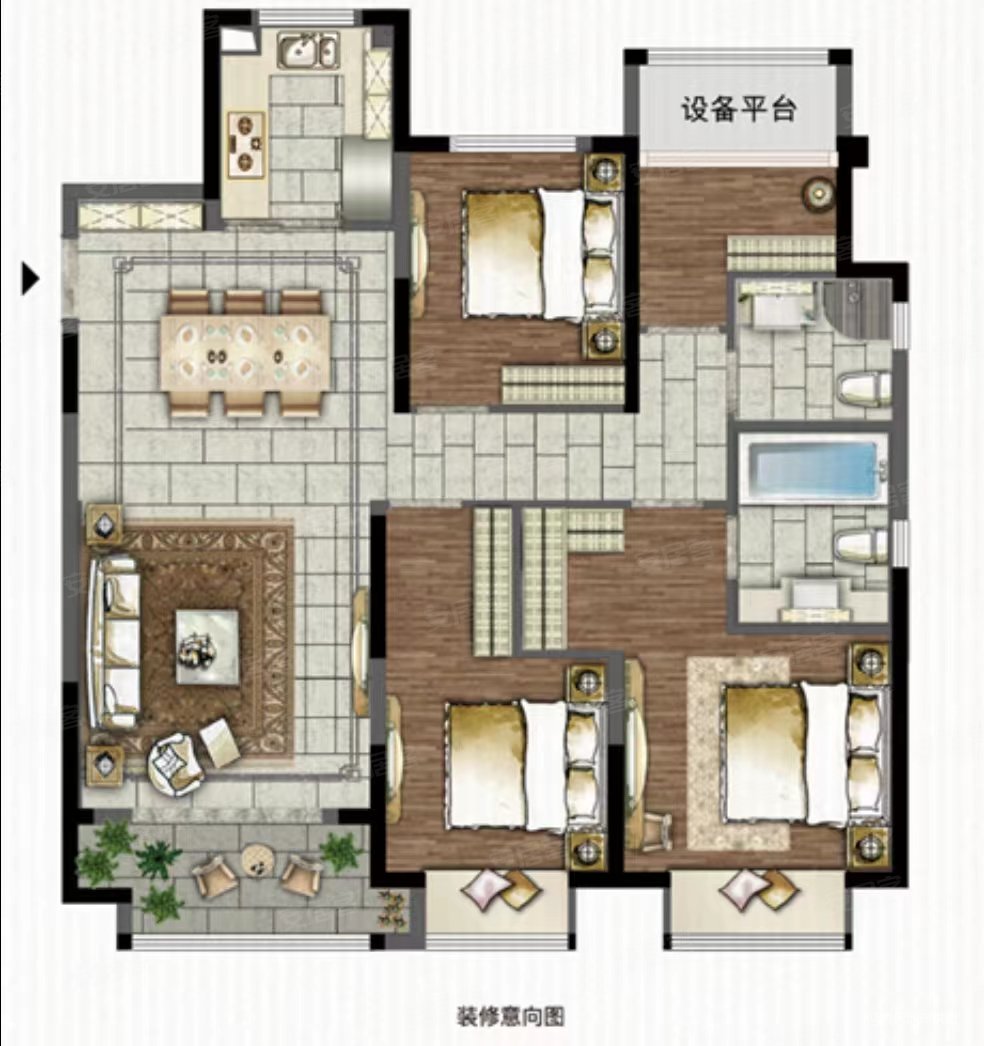 建发泱著精装修4房2卫房东诚心出售282万