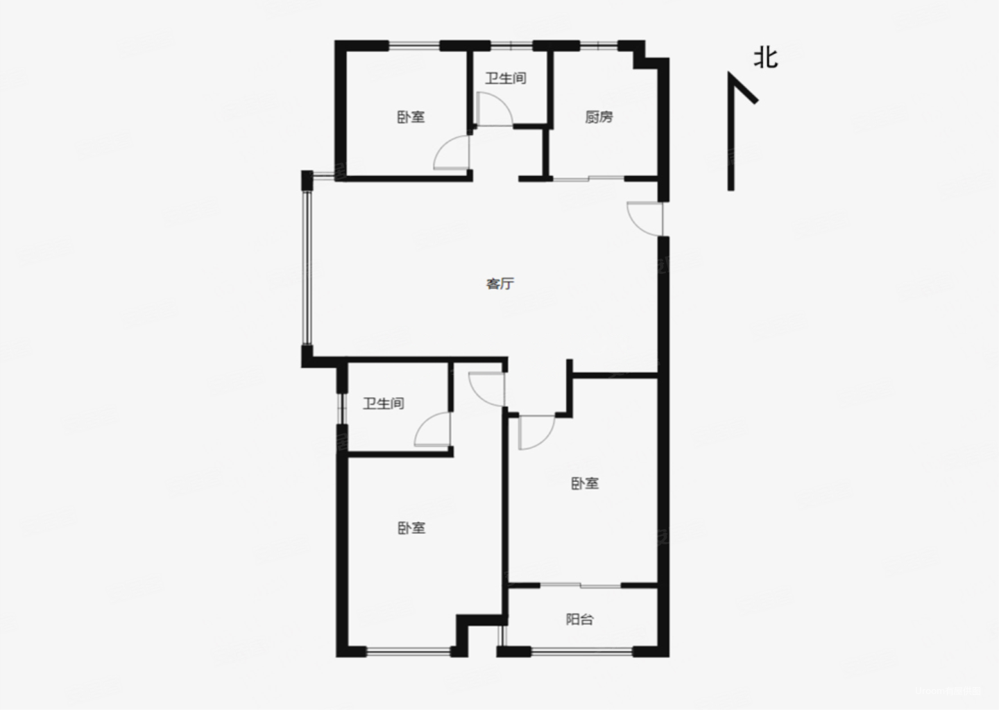 青枫公园客厅宽敞舒适使用率高朝南户型通透