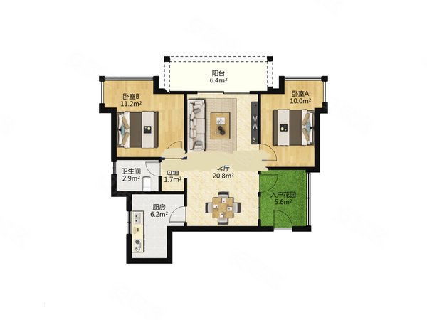【多图】实地常春藤(四期),永和开发区租房,实地常春藤(四期) 2室2厅1