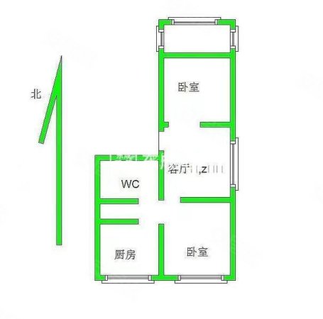 华裕小区2室1厅1卫66.61㎡南北35万