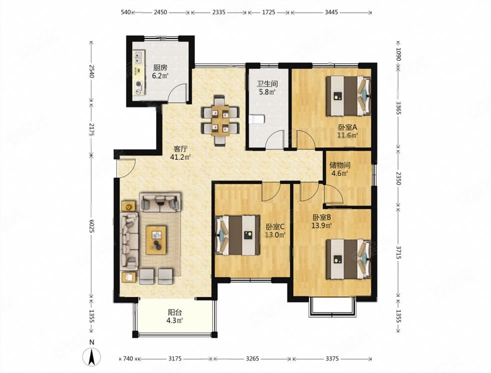 青园本部,地铁口,南北通大三房,拎包入住,闹中取静,诚意出售,满庭芳