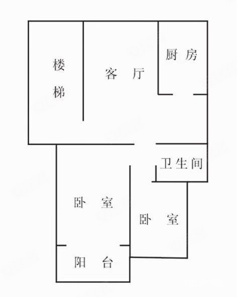 状元府2室2厅1卫88.8㎡南北75万