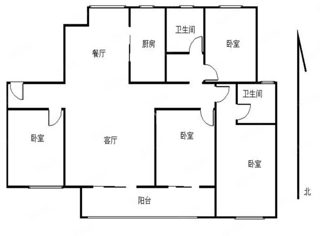 蓝光雍锦半岛4室2厅2卫128.29㎡南北97.6万