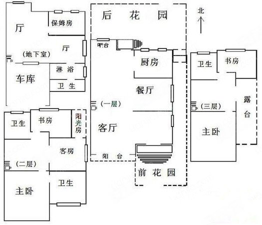 浅水湾花园3室4厅1卫396.43㎡南北3300万