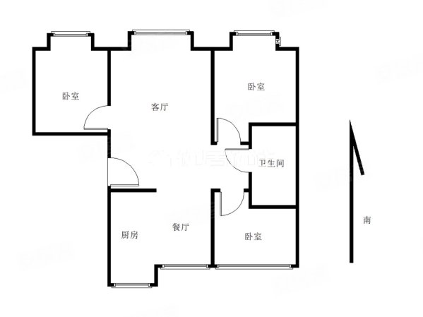 中交上东国际3室2厅1卫114.44㎡南北132万