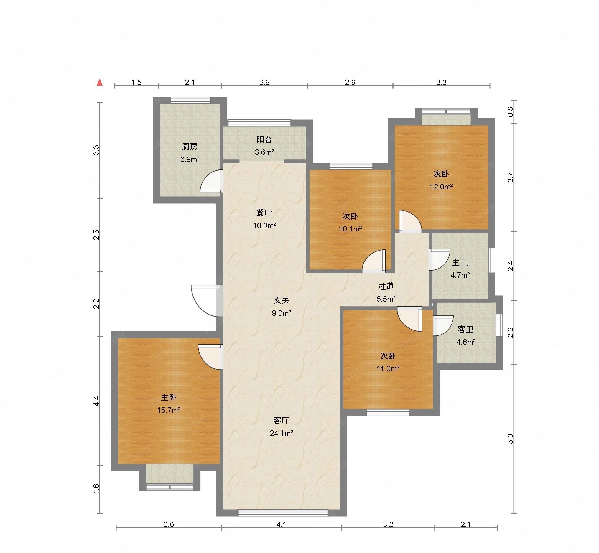 豪布斯卡大四室可按揭新房毛坯
