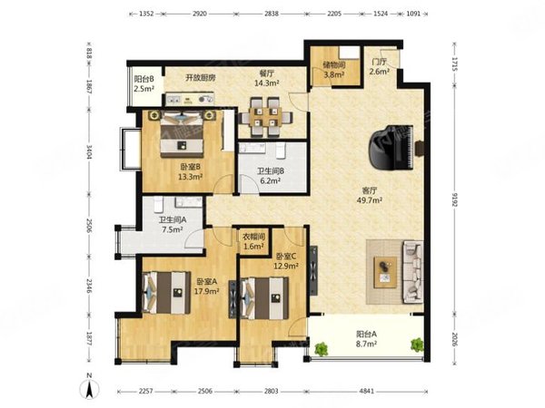 【多图】亮马名居,朝阳公园租房,朝阳~亮马名居~电梯房~初次出租~3居2