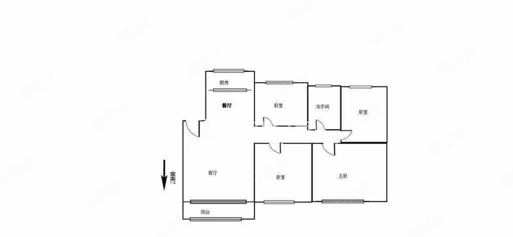 嘉富园4室2厅1卫98.6㎡南92万