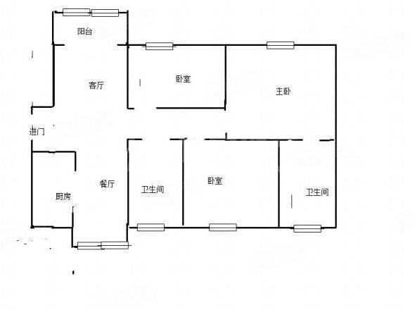 阳光城檀府3室2厅2卫128㎡南北84.9万