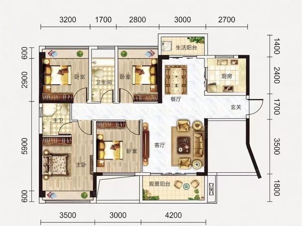 河源源城源城城区坚基美好城多套 坚基美好城 美丽城 雅居乐花园 4房