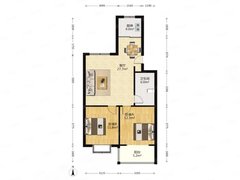 青岛黄岛长江路祥瑞花园 2室2厅1卫出租房源真实图片