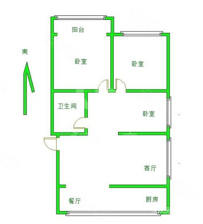 华新园(东二区)3室2厅1卫105㎡南北69万