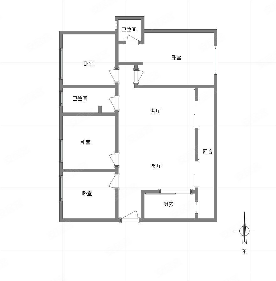 大横厅设计住家舒适,中骏云景台二手房,58万,4室2厅,2卫,121平米-重庆