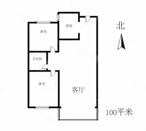 运输公司家属楼2室1厅1卫70㎡南北35万