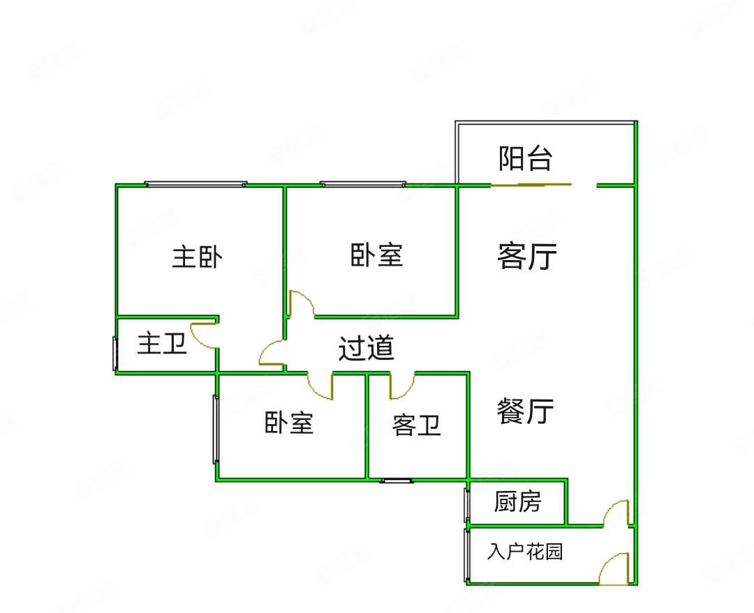 华发中央公园3室2厅2卫94㎡南539万