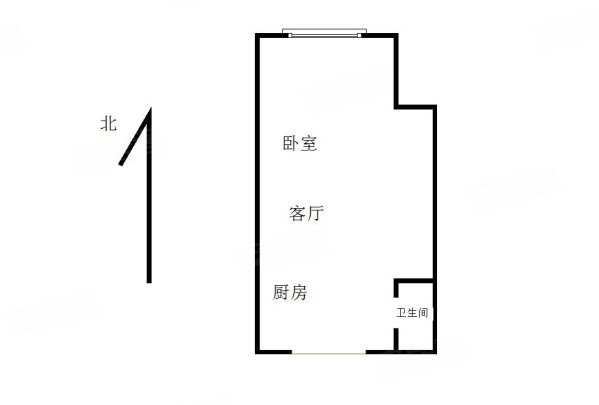 万科城际之光1室1厅1卫30㎡北19万