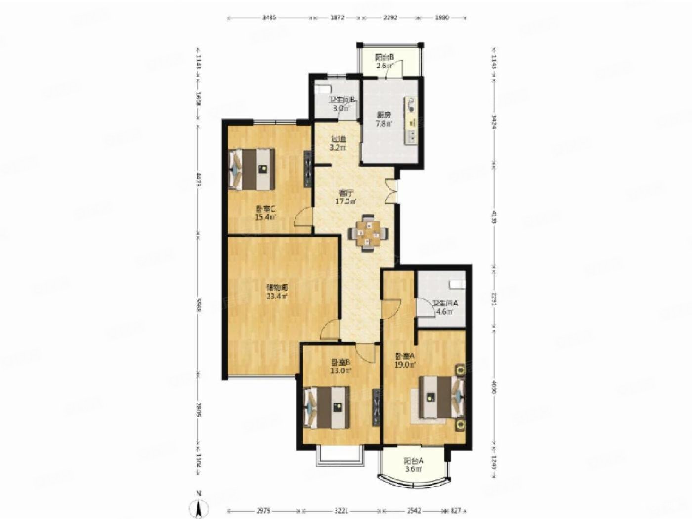 苏城北苑省级机关商品房大三房有电梯三阳台随时看