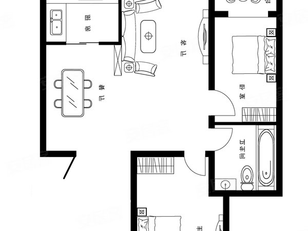 北京朝阳红庙东区国际公寓新出 大望路 国贸旁 东区国际两居130平 随时看房出租房源真实图片