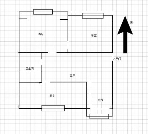 东煤小区2室2厅1卫77㎡南北59万