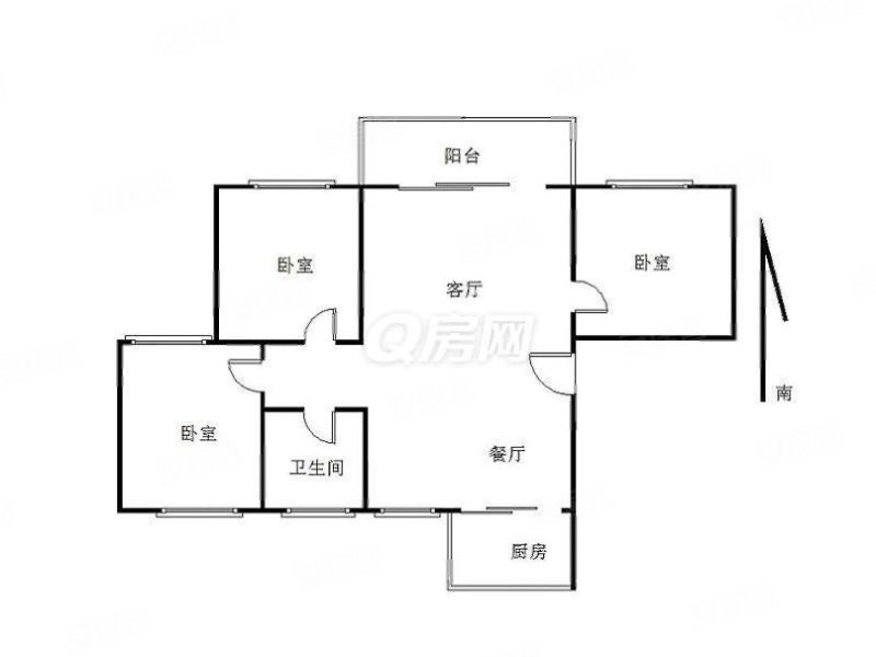 松泉山庄3室1厅1卫88.99㎡东南345万