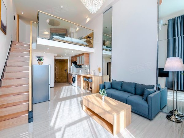 青岛黄岛薛家岛恒大金沙滩(商住楼)精装loft套一公寓可月付无中介出租