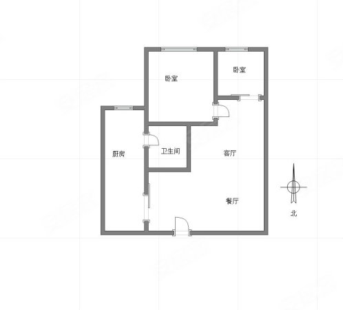 蓝溪谷地2室2厅1卫49.33㎡东南46.6万