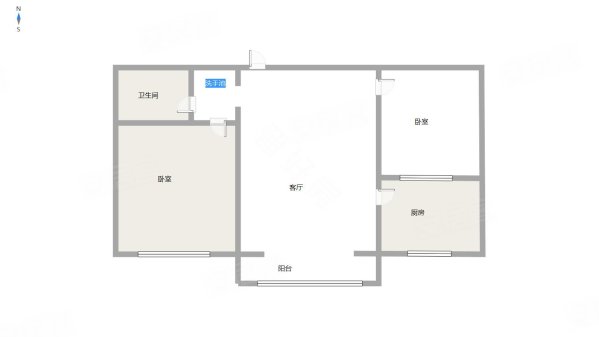 金厦西苑2室1厅1卫83.76㎡南北71万