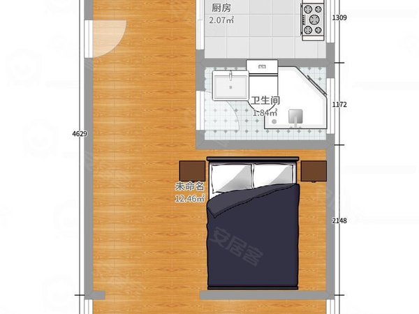 烟台龙口东城区龙泽华府南区(1-18号楼)龙泽华府南区1室,,带地下室小区靠近政府,公园出租房源真实图片