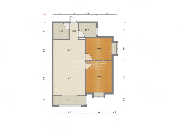 建工瑞景2室2厅1卫90.53㎡东南120万