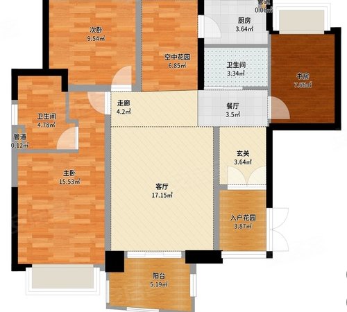 珠海横琴横琴口岸华融琴海湾华融琴海湾 3室2厅2卫 电梯房 精装修 121