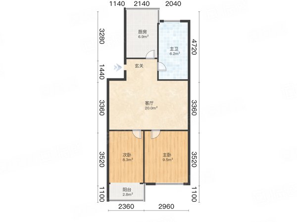 青岛城阳农业大学安泰居安泰居 2室1厅1卫  精装修75平米出租房源真实