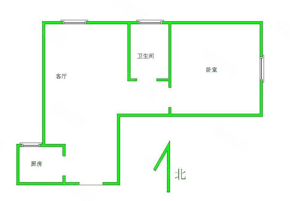 发祥巷小区1室2厅1卫61㎡东北78万