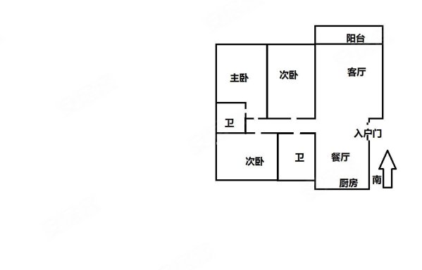 翰林湖畔3室2厅2卫118.93㎡南北59.8万