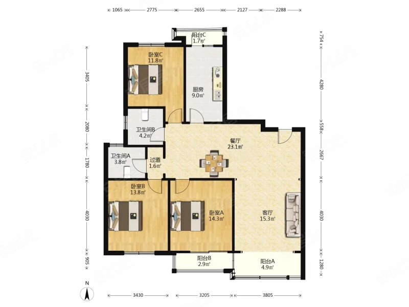 仁恒海上源 正南朝向 商品住宅 精装可拎包入住 高楼层视野好