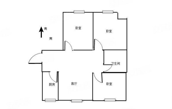 碧水雅苑A区3室1厅1卫94.7㎡南北53万