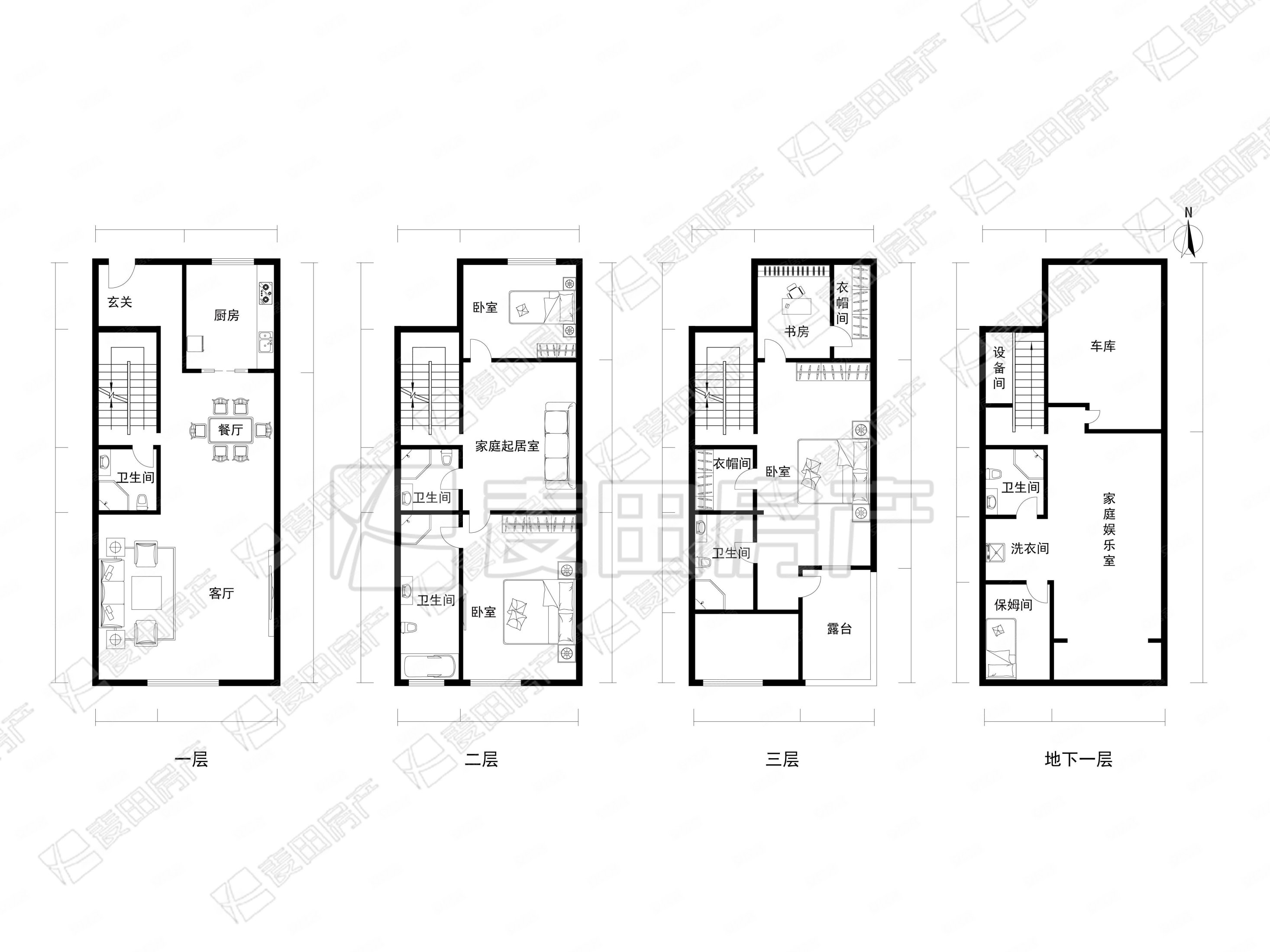 燕西台(别墅)4室2厅5卫323.33㎡南北2500万